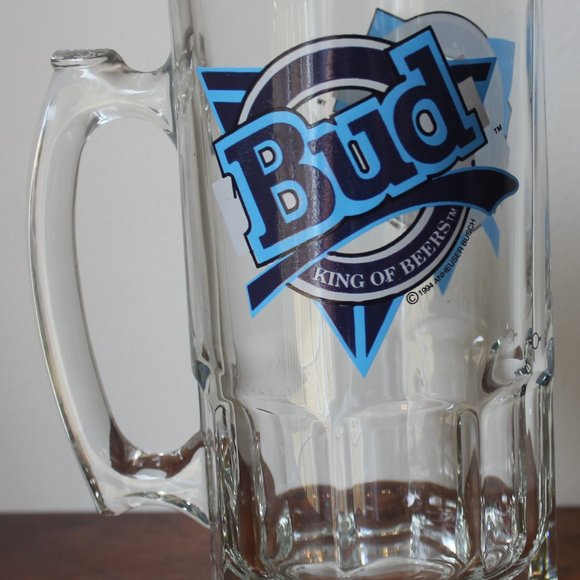 Bud King of Beers 1994 Mug Vintage Label BUD Anheuser Busch - Picture 1 of 6